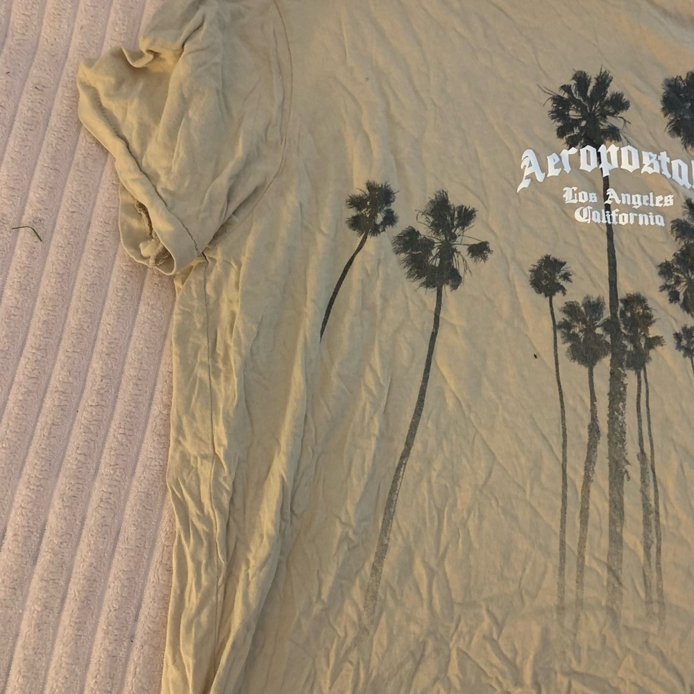 Aeropostale Men's Tan Palm Tree Tee